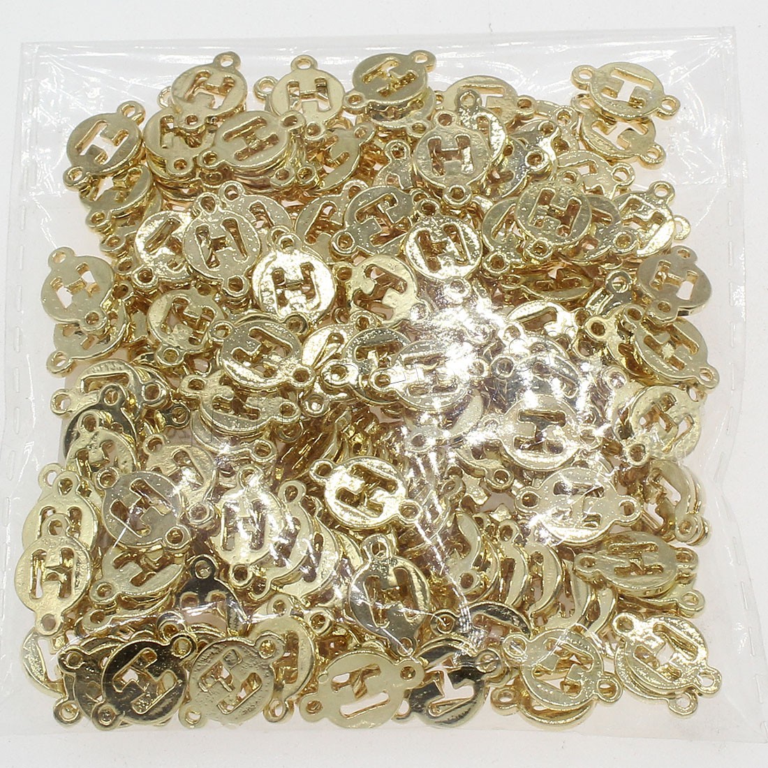 Brass Connector, plated, 1/1 loop, more colors for choice, 9x13mm, Hole:Approx 1mm, 195PCs/Bag, Sold By Bag