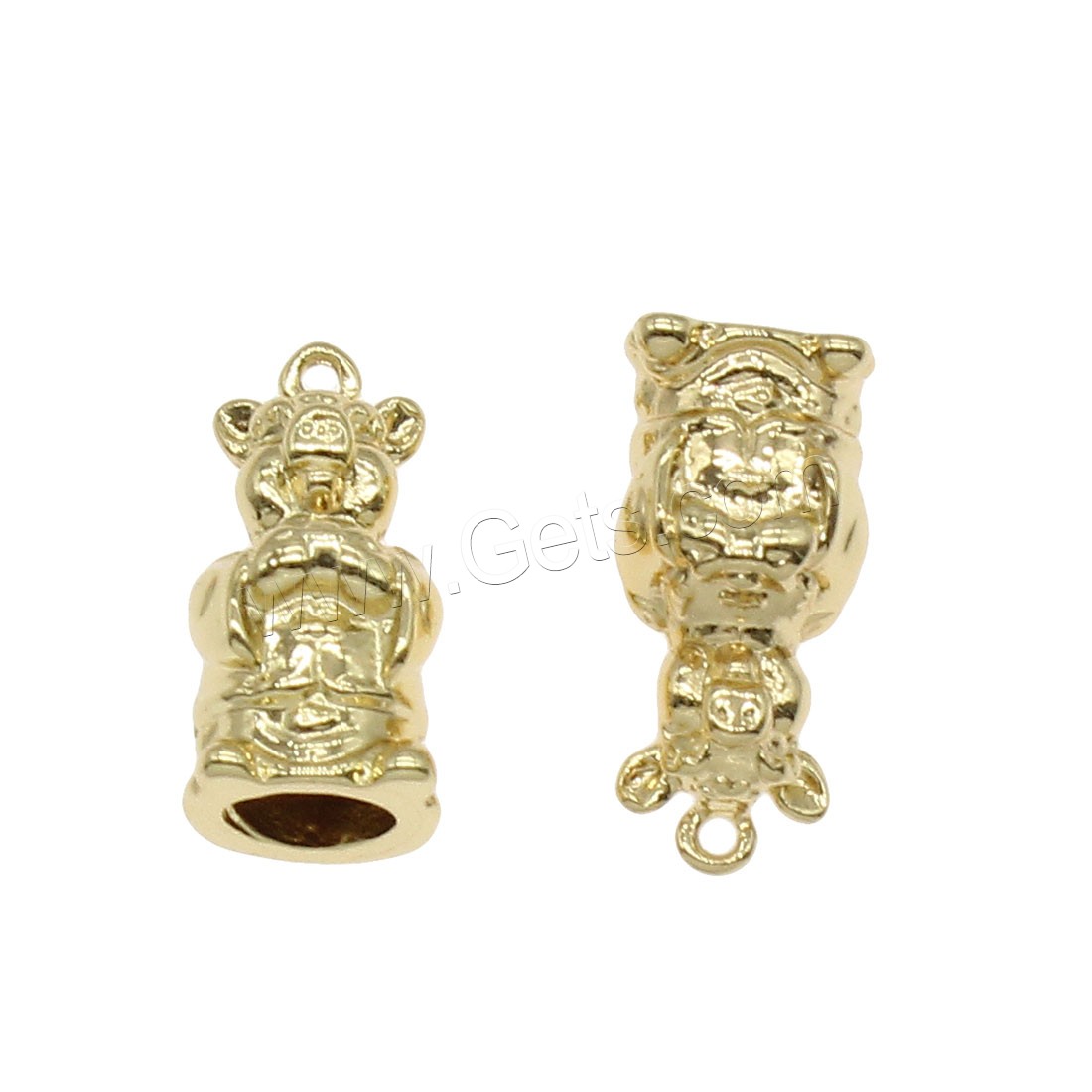 Animal Brass Pendants, Pig, plated, more colors for choice, 8x17mm, Hole:Approx 0.5mm, 50PCs/Bag, Sold By Bag