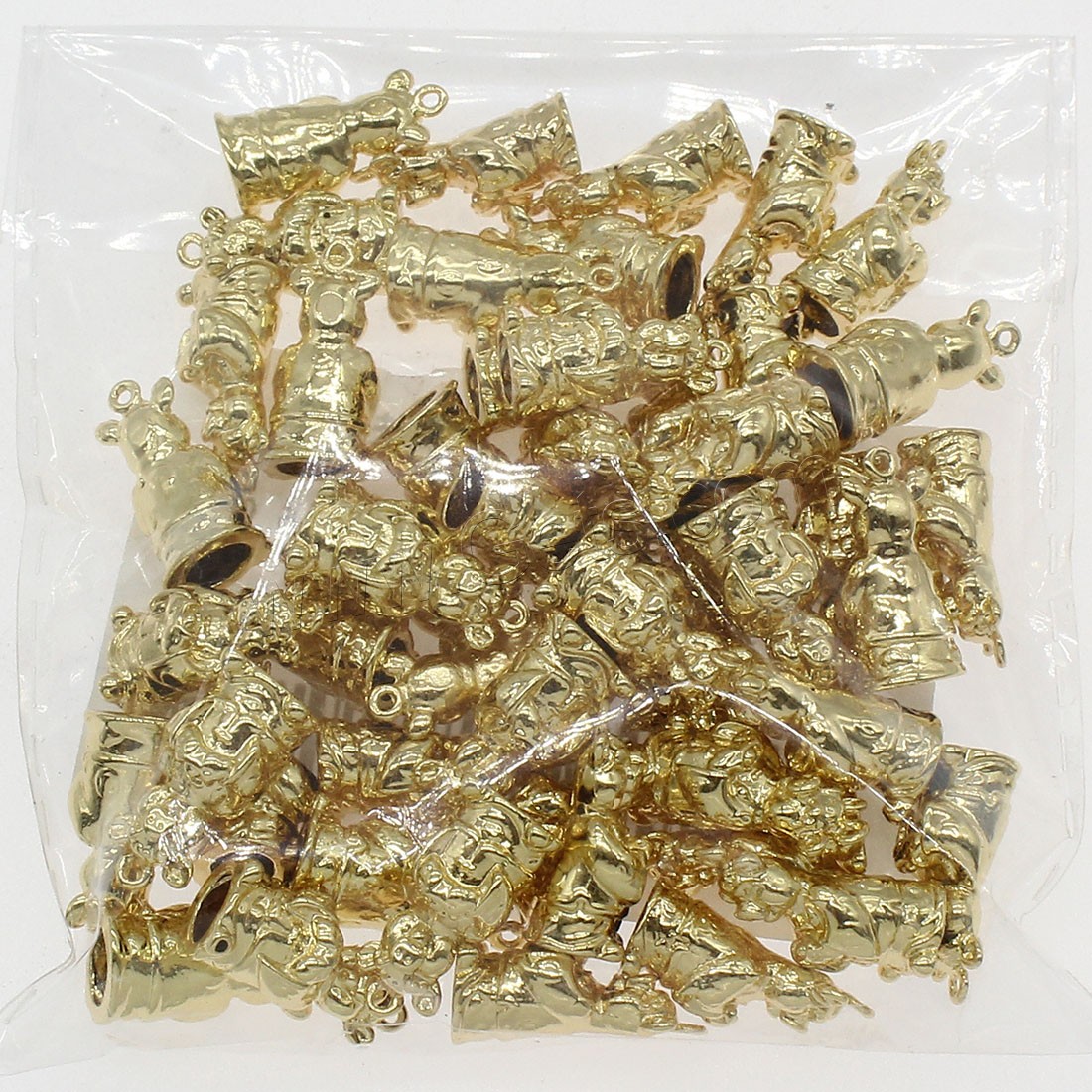 動物形の真鍮製ペンダント, 銅, ブタ, メッキ, 無色, 8x17mm, 穴:約 0.5mm, 50パソコン/バッグ, 売り手 バッグ