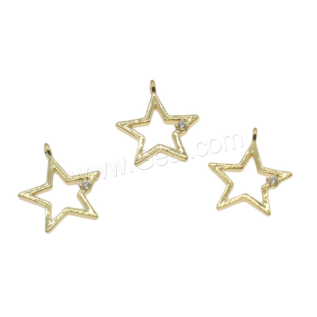 Brass Star Pendants, plated, with rhinestone & hollow, more colors for choice, 13x14mm, Hole:Approx 0.5mm, 130PCs/Bag, Sold By Bag