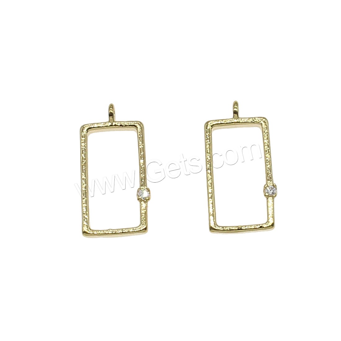 Rhinestone Brass Pendants, Rectangle, plated, with rhinestone & hollow, more colors for choice, 14x8mm, Hole:Approx 0.7mm, 68PCs/Bag, Sold By Bag