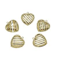 Brass Heart Pendants, plated, hollow Approx 0.8mm 
