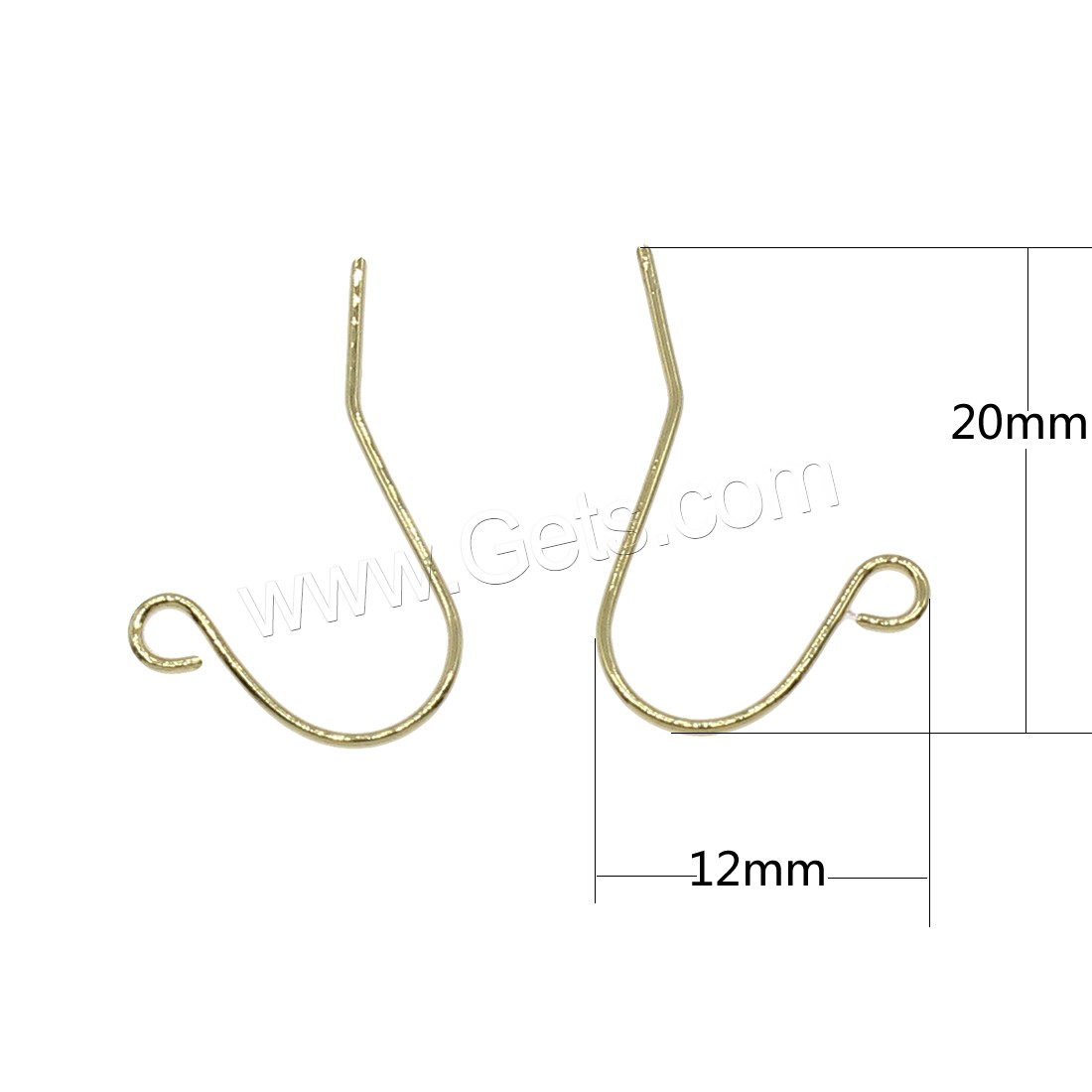 Brass Hook Earwire, plated, more colors for choice, 20x12mm, Hole:Approx 1.2mm, 300PCs/Bag, Sold By Bag