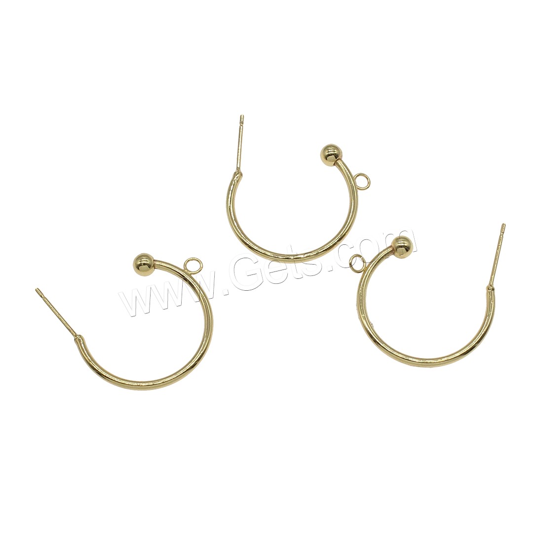 Brass Earring Stud Component, plated, more colors for choice, 24x27mm, Hole:Approx 1.3mm, 50PCs/Bag, Sold By Bag