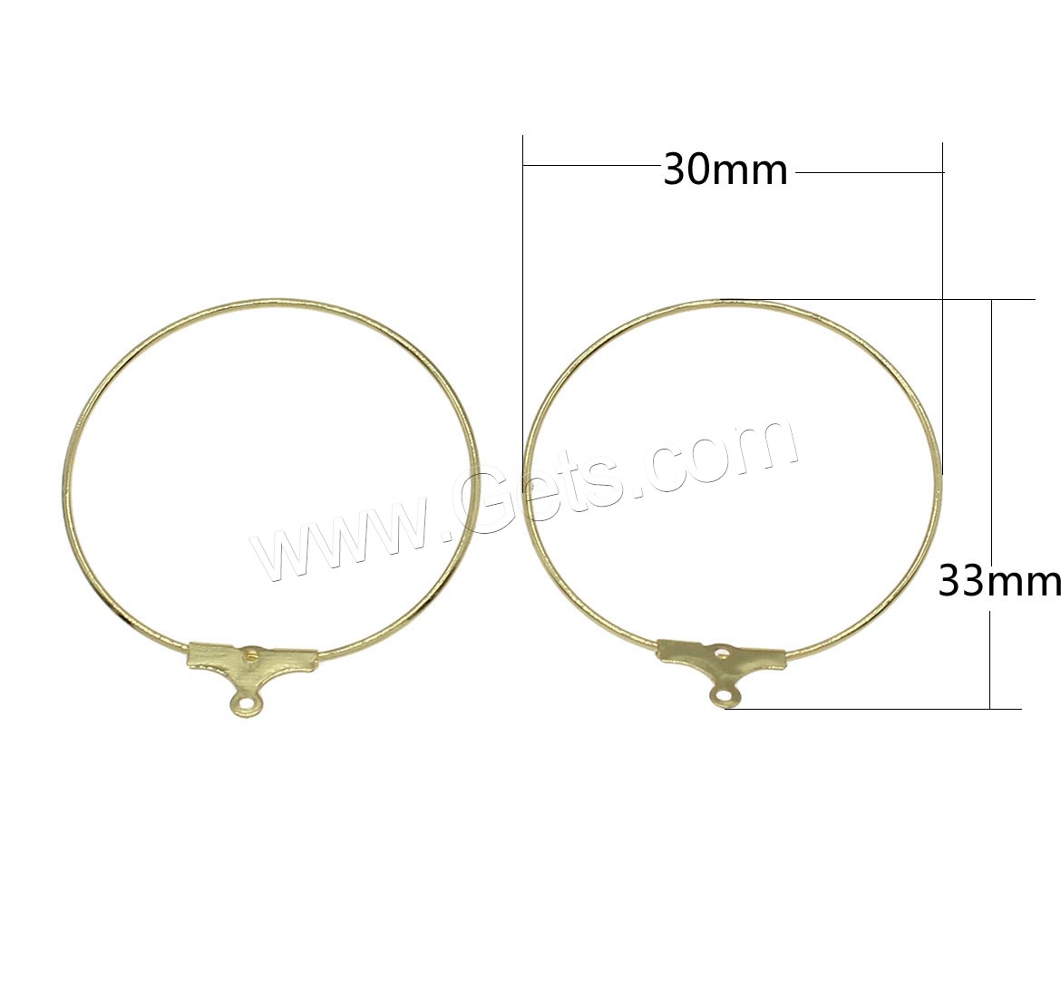 Messing Ohrring Tropfen Komponente, plattiert, keine, 30x33mm, Bohrung:ca. 0.5mm, 50PCs/Tasche, verkauft von Tasche
