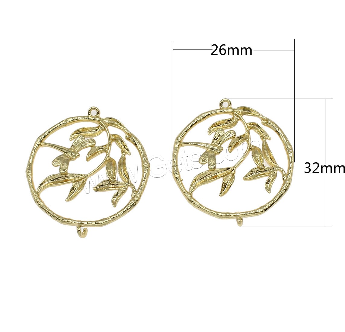 Brass Connector, plated, 1/1 loop & hollow, more colors for choice, 32x26mm, Hole:Approx 0.8mm, 14PCs/Bag, Sold By Bag