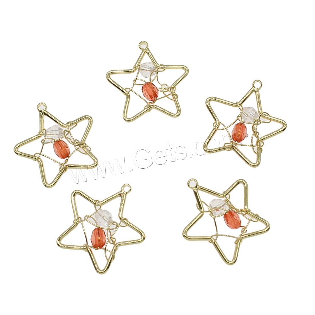 Crystal Brass Pendants, with Crystal, Star, plated, hollow, more colors for choice, 19x21mm, Hole:Approx 0.8mm, 50PCs/Bag, Sold By Bag