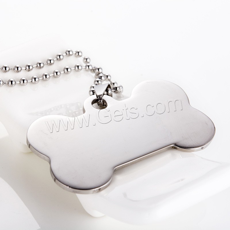 Stainless Steel Tag, Dog Bone, plated, different size for choice, more colors for choice, Sold By PC