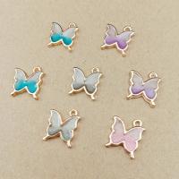 Zinc Alloy Animal Pendants, Butterfly, gold color plated, fashion jewelry & enamel Approx 2mm, 20/Bag 