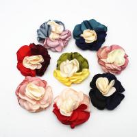 Hair Clip Brooch Finding , Cloth, Flower, plated, fashion jewelry & DIY 50mm, 50/Lot 