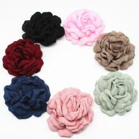 Hair Clip Brooch Finding , Cloth, Flower, plated, fashion jewelry & DIY 80mm, 50/Lot 