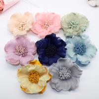 Hair Clip Brooch Finding , Mixed Material, Flower, plated, fashion jewelry 100mm, 50/Lot 