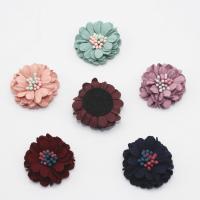 Hair Clip Brooch Finding , Fiber, Flower, plated, fashion jewelry 32mm, 20/Lot 