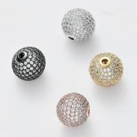 Cubic Zirconia Micro Pave Brass Beads, DIY & micro pave cubic zirconia Approx 2.2mm, Approx 