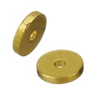 perla de cobre, metal, chapado en color dorado, De alta calidad chapado y nunca se desvanecen, 6x1mm, agujero:aproximado 1.5mm, Vendido por UD