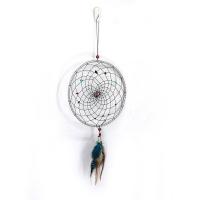 Fashion Dream Catcher, Iron, with Feather & PU Leather 