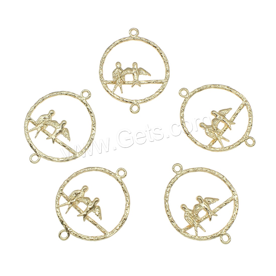 Brass Connector, plated, 1/1 loop & hollow, more colors for choice, 25x25mm, Hole:Approx 1.2mm, 30PCs/Bag, Sold By Bag