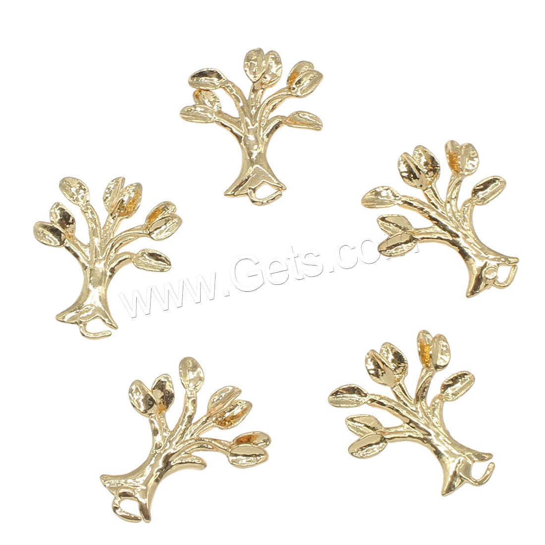Brass Jewelry Pendants, Tree, plated, more colors for choice, 17x19mm, Hole:Approx 1.2mm, 30PCs/Bag, Sold By Bag