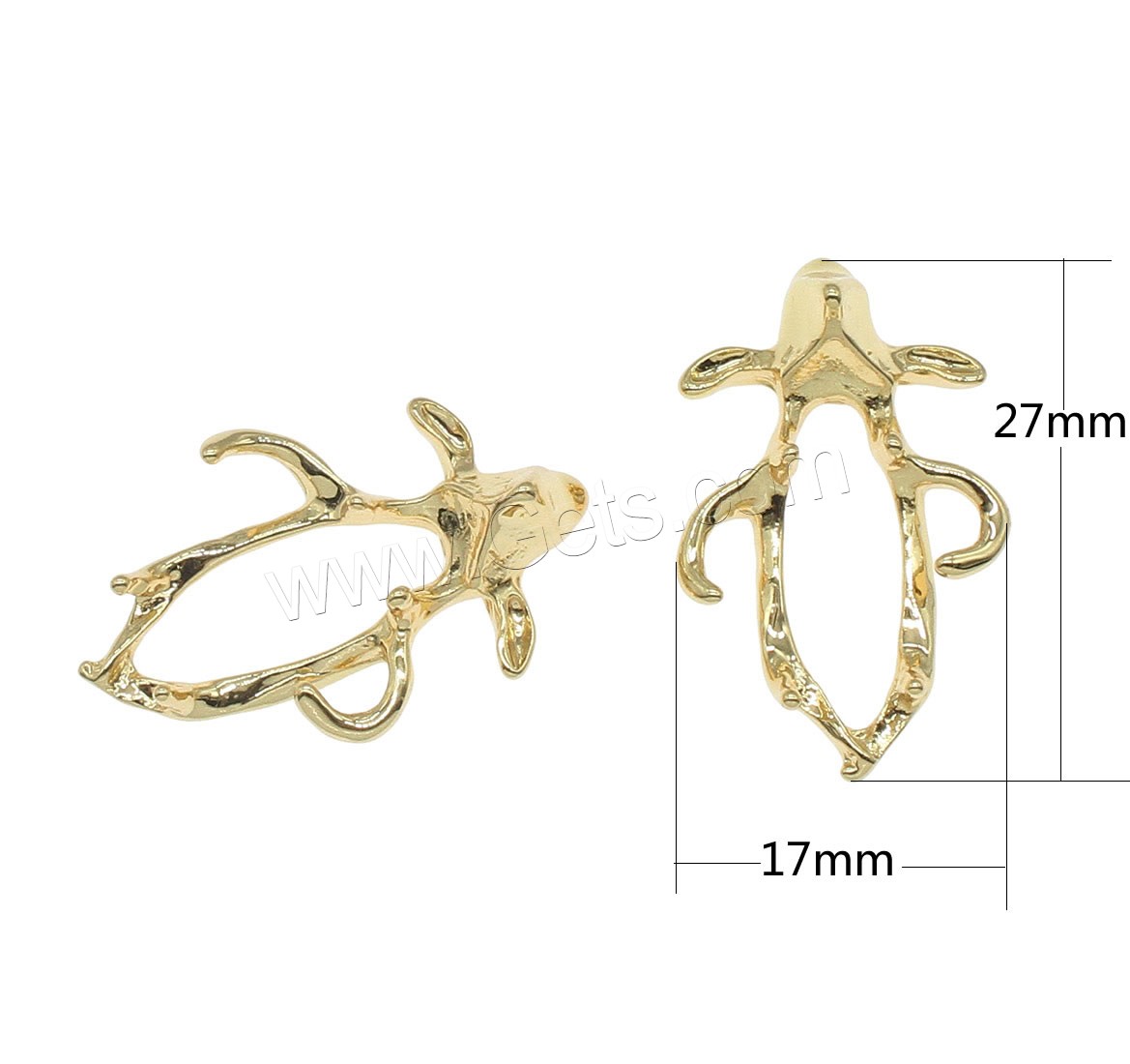 Brass Jewelry Finding, plated, hollow, more colors for choice, 17x27mm, 30PCs/Bag, Sold By Bag