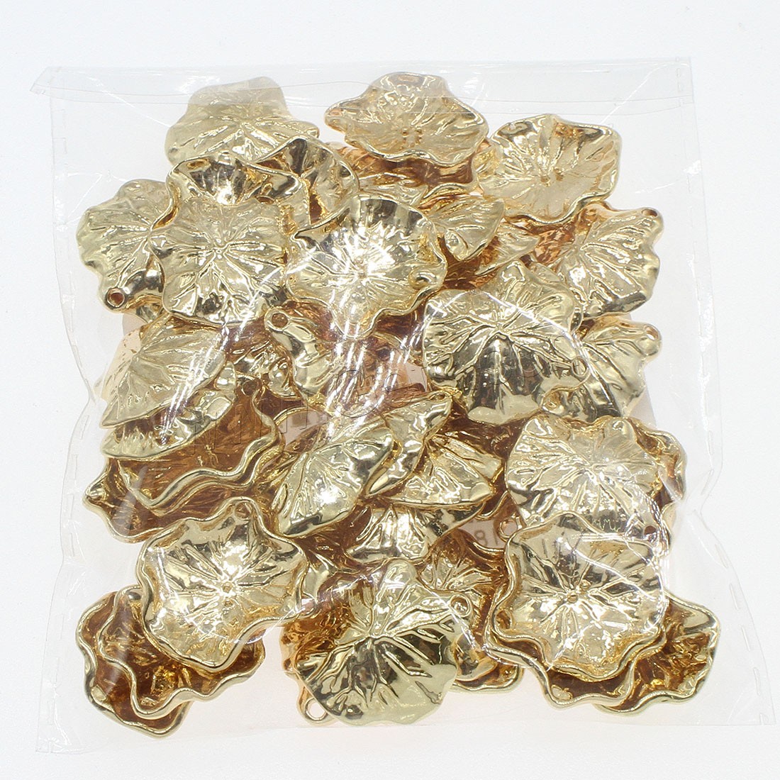 真鍮製葉の形のペンダント, 銅, 葉っぱ, メッキ, 無色, 19x20mm, 穴:約 1mm, 50パソコン/バッグ, 売り手 バッグ