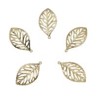 Brass Leaf Pendants, plated, hollow Approx 0.5mm 
