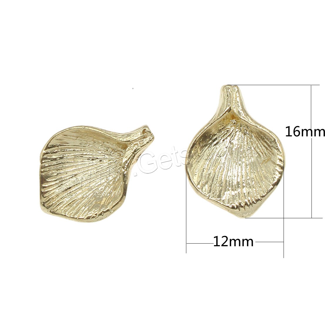 Brass Leaf Pendants, plated, more colors for choice, 12x16mm, Hole:Approx 0.5mm, 50PCs/Bag, Sold By Bag