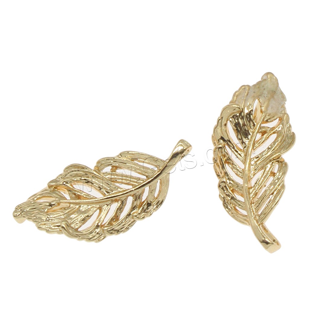 Brass Leaf Pendants, plated, hollow, more colors for choice, 10x22mm, Hole:Approx 1mm, 80PCs/Bag, Sold By Bag