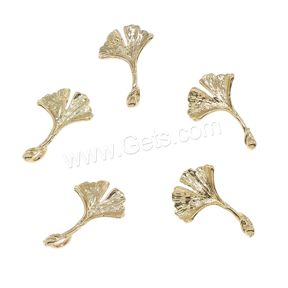 Brass Leaf Pendants, Ginkgo Leaf, plated, more colors for choice, 14x21mm, Hole:Approx 1.7mm, 100PCs/Bag, Sold By Bag