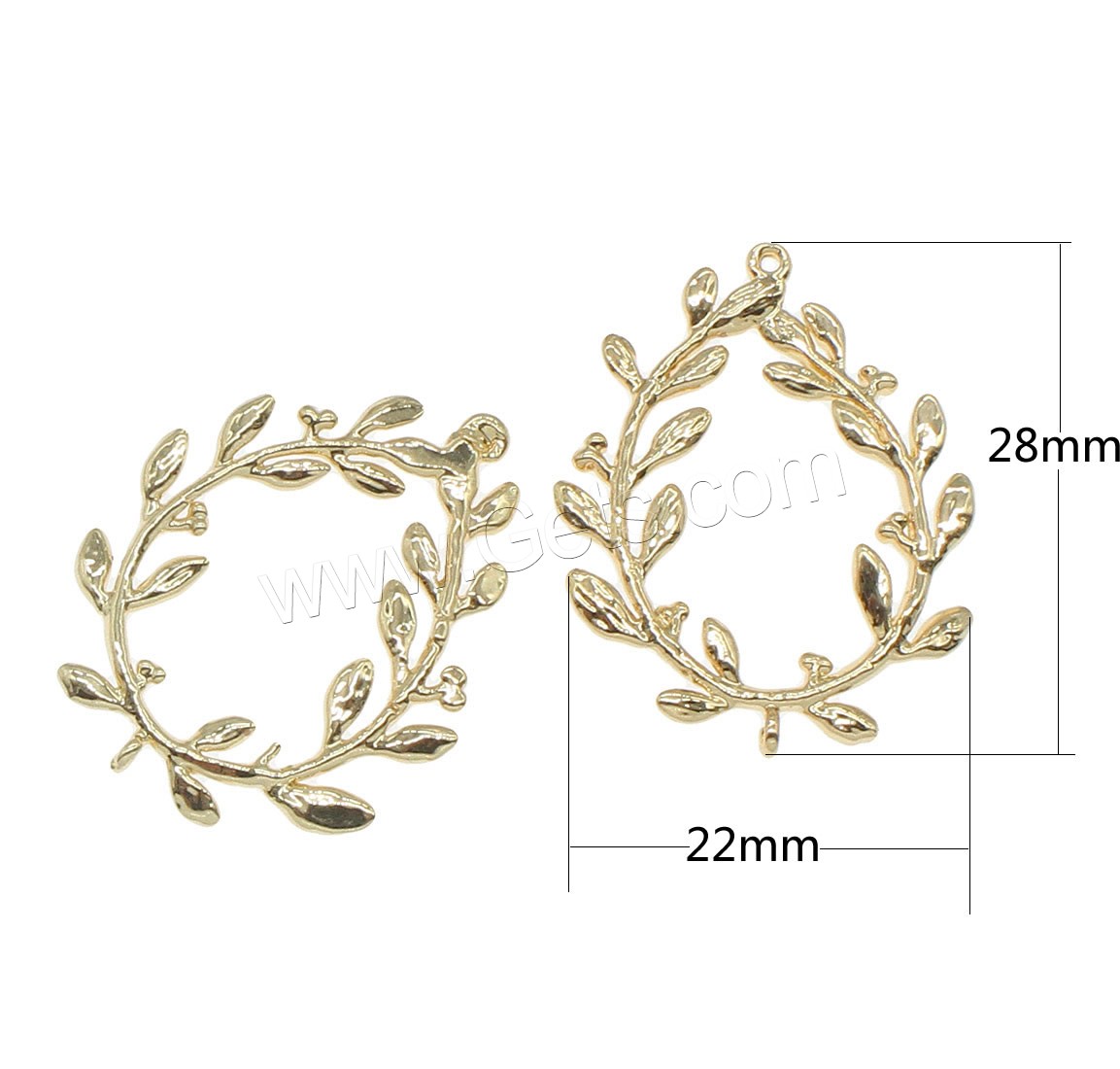 Brass Connector, Leaf, plated, 1/1 loop, more colors for choice, 22x28mm, Hole:Approx 0.5mm, 50PCs/Bag, Sold By Bag