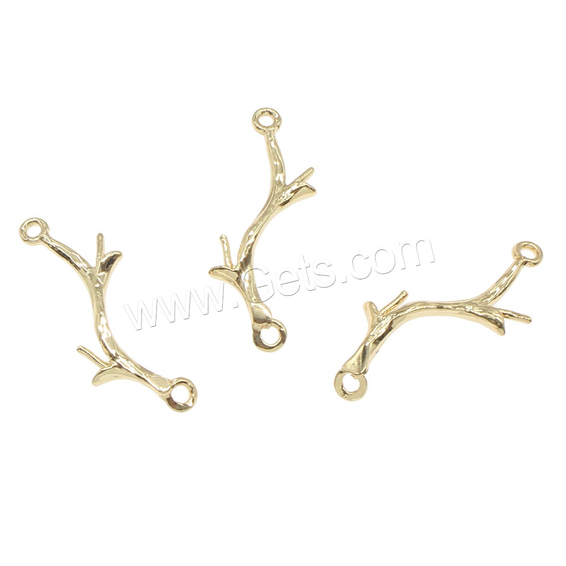 Brass Connector, Branch, plated, 1/1 loop, more colors for choice, 9x25mm, Hole:Approx 0.5mm, 100PCs/Bag, Sold By Bag