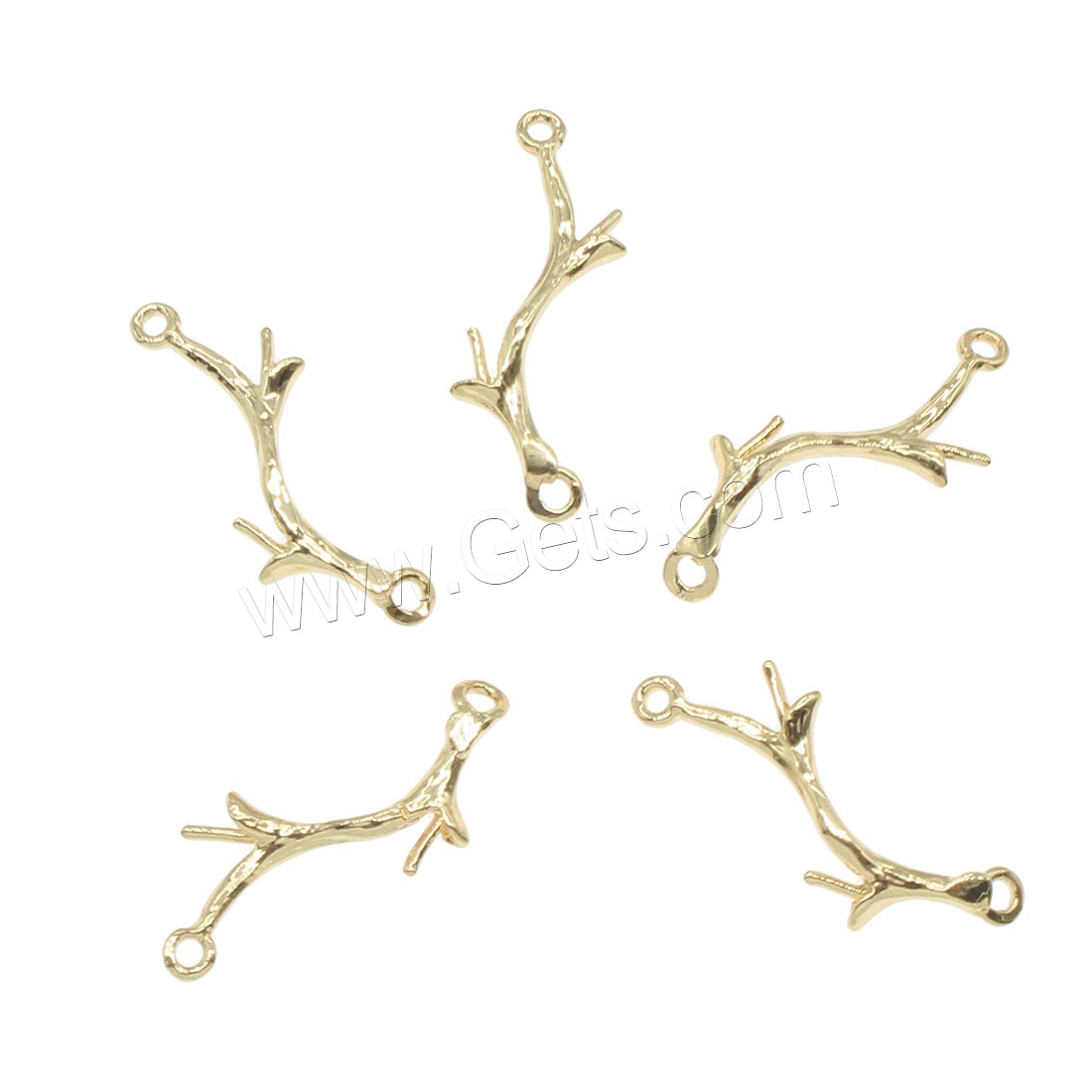 Brass Connector, Branch, plated, 1/1 loop, more colors for choice, 9x25mm, Hole:Approx 0.5mm, 100PCs/Bag, Sold By Bag