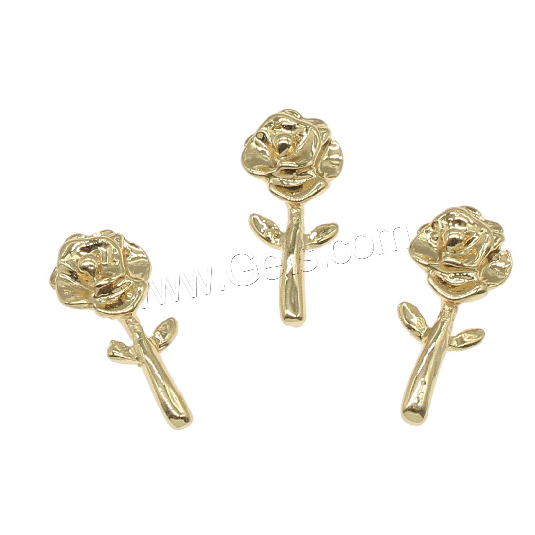 Brass Flower Pendants, plated, more colors for choice, 7x15mm, Hole:Approx 0.5mm, 100PCs/Bag, Sold By Bag