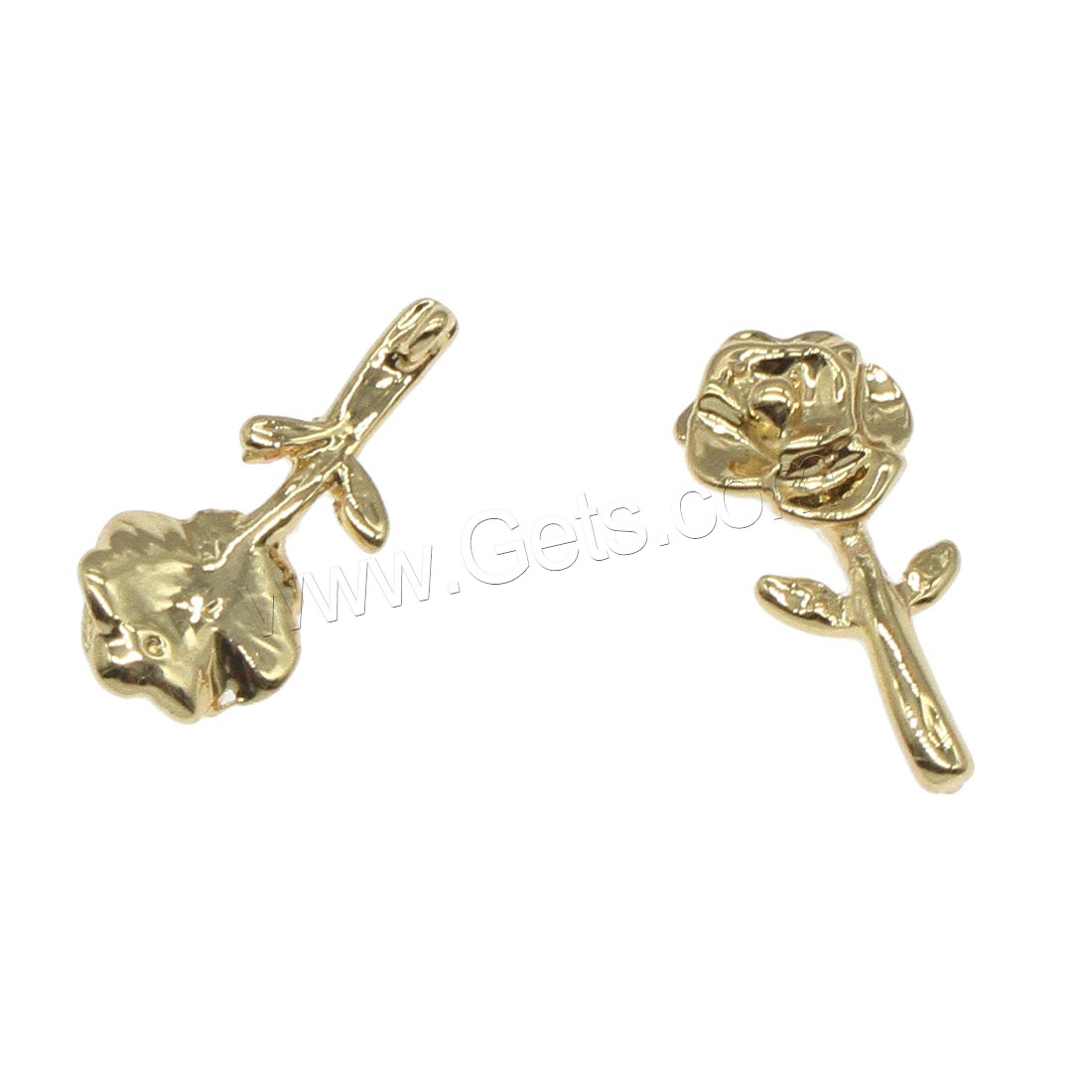 Brass Flower Pendants, plated, more colors for choice, 7x15mm, Hole:Approx 0.5mm, 100PCs/Bag, Sold By Bag