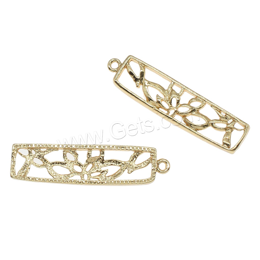 Hollow Brass Pendants, Rectangle, plated, more colors for choice, 8x33mm, Hole:Approx 1mm, 50PCs/Bag, Sold By Bag