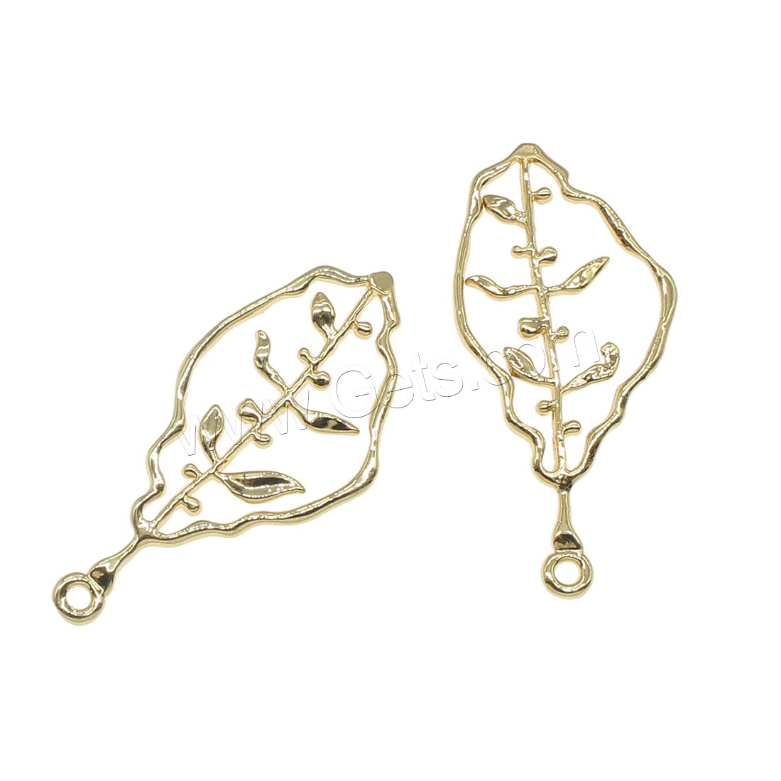 Brass Leaf Pendants, plated, hollow, more colors for choice, 17x37mm, Hole:Approx 1mm, 50PCs/Bag, Sold By Bag