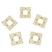Brass Jewelry Finding, Square, plated, hollow 