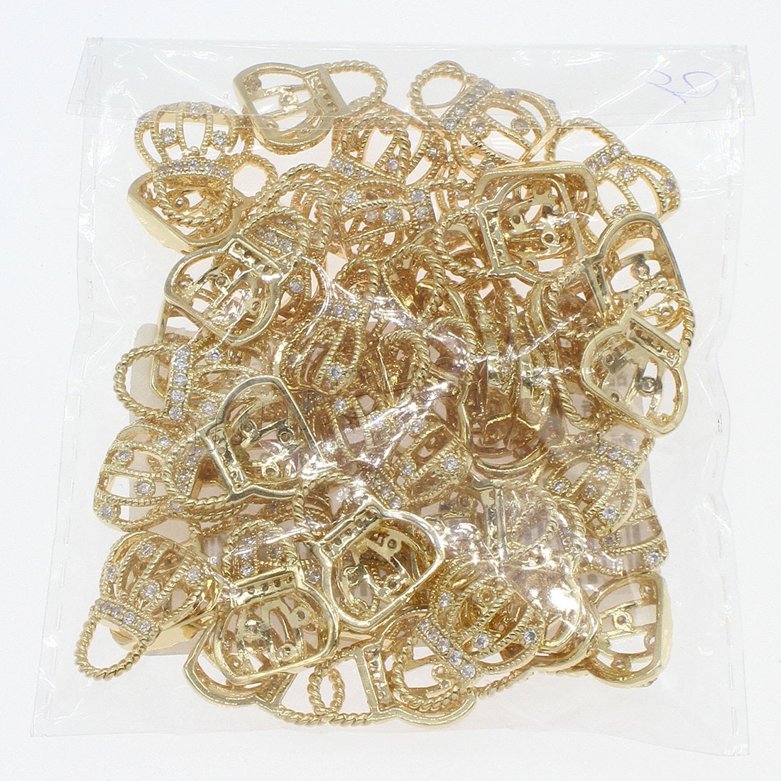 Brass Jewelry Finding, Handbag, plated, with rhinestone & hollow, more colors for choice, 17x14mm, 50PCs/Bag, Sold By Bag
