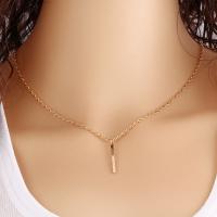 Zinc Alloy Necklace, gold color plated, for woman, golden, 460mm 