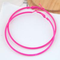 Zinc Alloy Hoop Earring, plated, fashion jewelry & for woman 60mm 