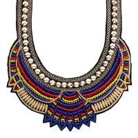 Ожерелье цинкового сплава , цинковый сплав, с Seedbead & ткань, Богемный стиль & Женский, разноцветный, длина:Приблизительно 7.82 дюймовый, продается Strand