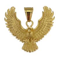 Stainless Steel Animal Pendants, Eagle, gold color plated Approx 