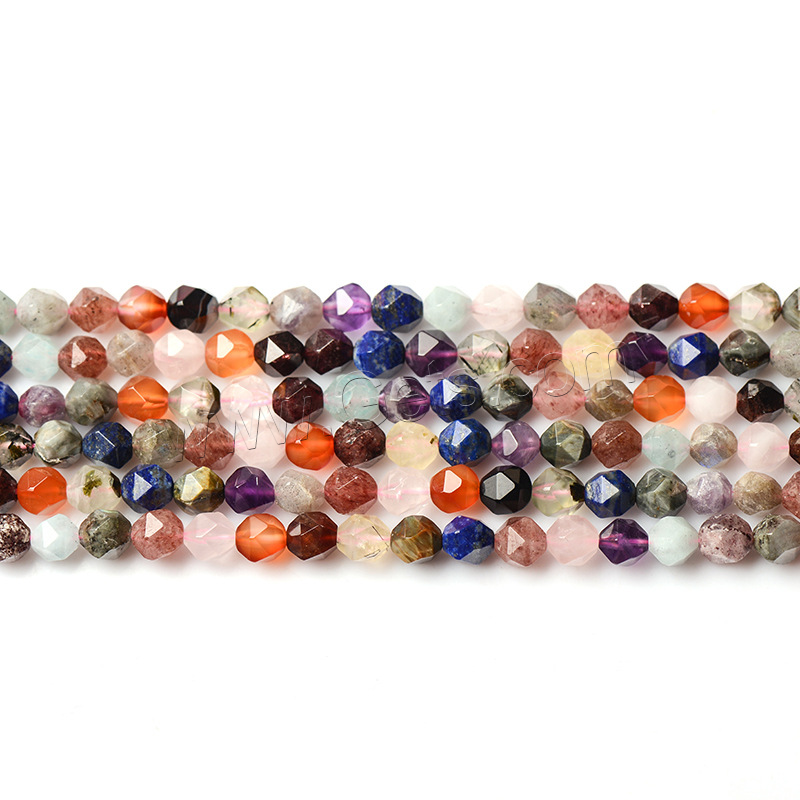 Mixed Gemstone Beads, polished, DIY & different size for choice & faceted, Length:Approx 15 Inch, Sold By Strand