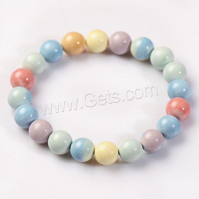 Rainbow Jasper Bracelet, polished, different size for choice & for woman, multi-colored, Length:Approx 6 Inch, Sold By Strand