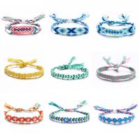 tissu bracelet de cheville, Réglable & motif tissé & pour femme, plus de couleurs à choisir, 415mm,316mm,240mm, Vendu par PC