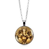 Time Gem Jewelry Necklace, Zinc Alloy, plated, Unisex .7 Inch 