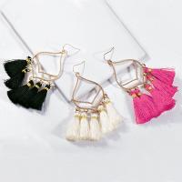 Fashion Tassel Earring, Zinc Alloy, for woman 