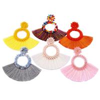 Seedbead Tassel Earring, with Polyester, fashion jewelry & for woman 