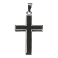 Нержавеющая сталь крест подвески, нержавеющая сталь, Kресты, Эпоксидная стикер, оригинальный цвет отверстие:Приблизительно продается PC