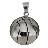 Stainless Steel Pendants, Basketball, original color Approx 