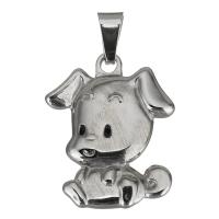 Stainless Steel Animal Pendants, Dog, original color Approx 